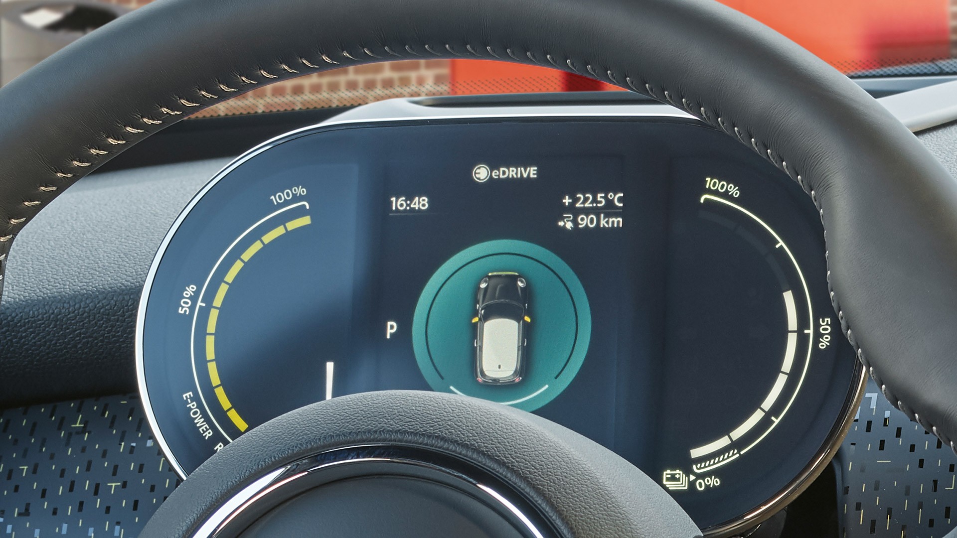 MINI Cooper SE de 3 puertas – pantalla de instrumentos multifunción – cuentarrevoluciones digital MINI Cooper SE de 3 puertas – pantalla de instrumentos multifunción – cuentarrevoluciones digital